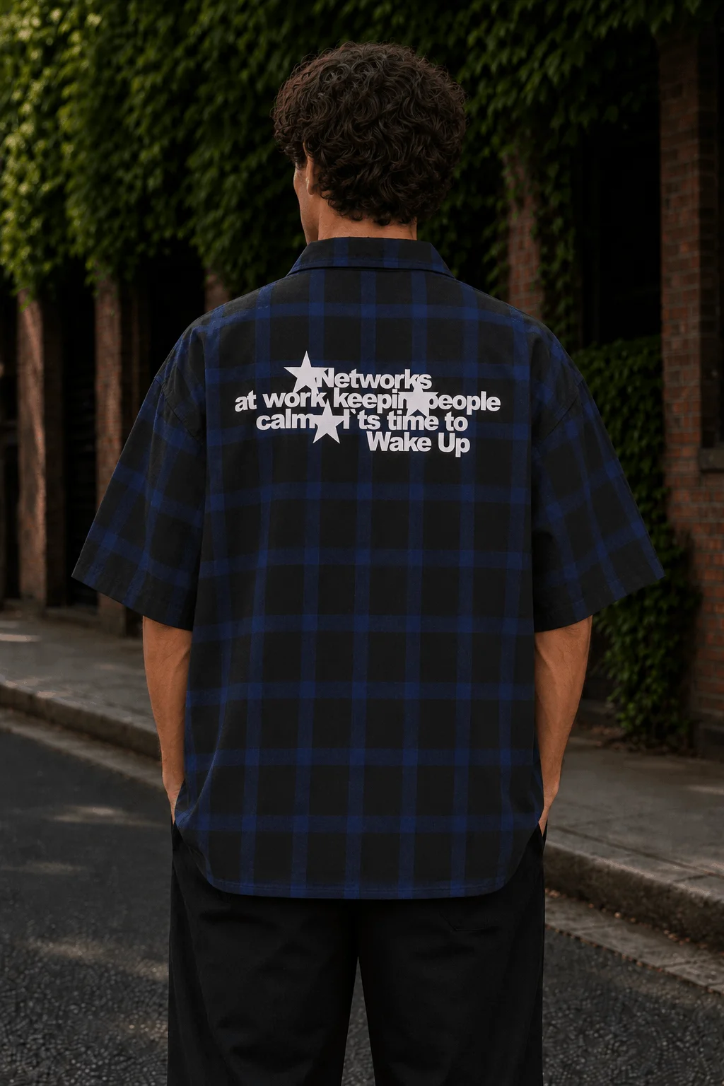 60603 - CAMISA CUADROS DOBE ESTAMPA