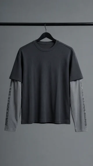 60205 - REMERA PANAL DOBLE ESTAMPA EN MANGA - Vista 6