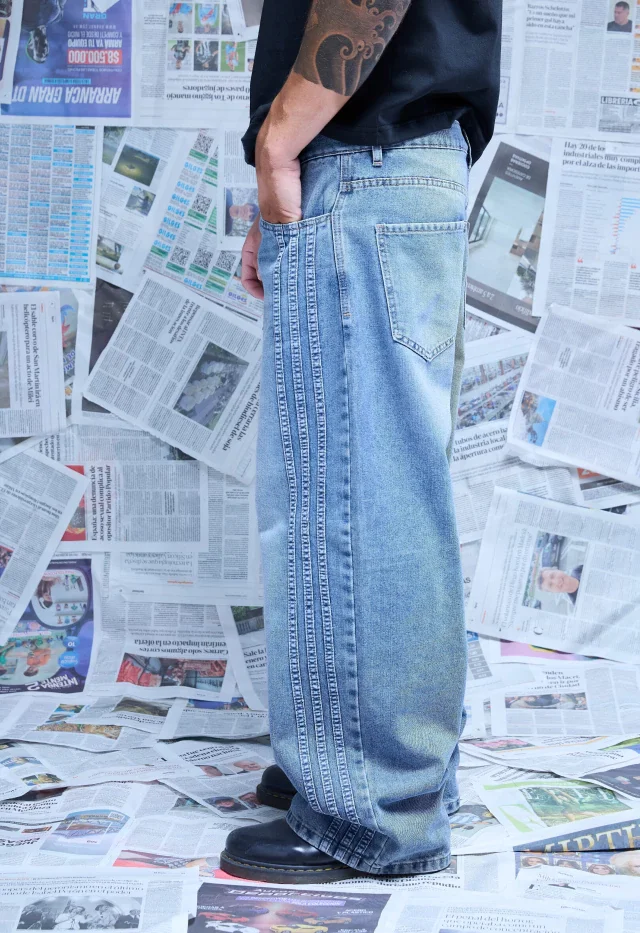 3009 - JEAN BAGGY AZUL C TIRAS