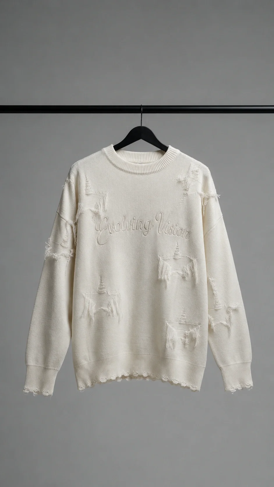 60812 - SWEATER BORDADO CON ROTURA
