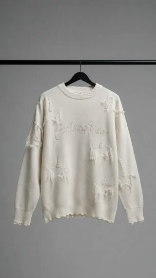 60812 - SWEATER BORDADO CON ROTURA - Vista 2