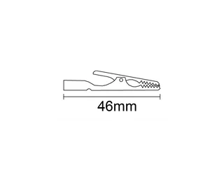 PINZA COCODRILO 46MM NEGRO - Vista 1