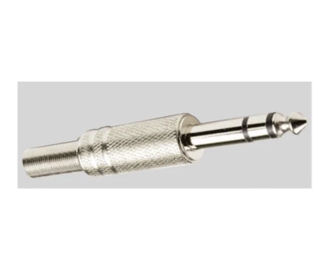 PLUG 6.3MM STEREO METAL C/RES