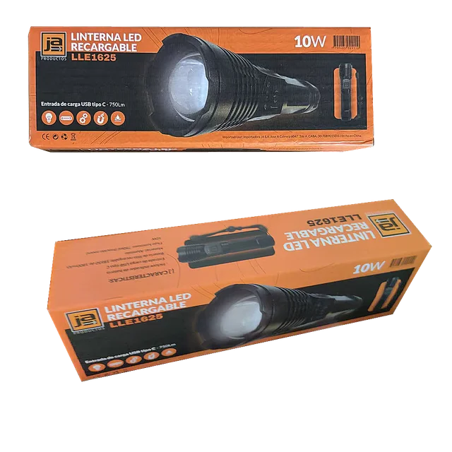 LINTERNA LED RECARGABLE 750lm