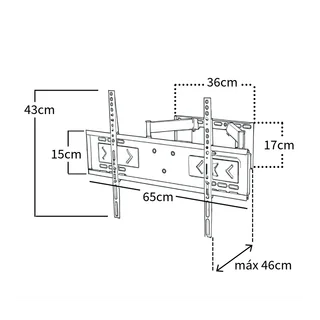 SOPORTE MOVIL DOBLE BRAZO PARA TV LED/LCD, DE 32-75".  - Vista 2
