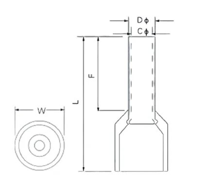 TERMINAL TUBULAR AISLADO 0,5MM2 AZUL