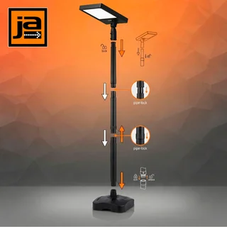 LUMINARIA SOLAR LED RECTANGULAR DE JARDIN CON PIE, RECARGA SOLAR Y POR USB. 3MT - Vista 2