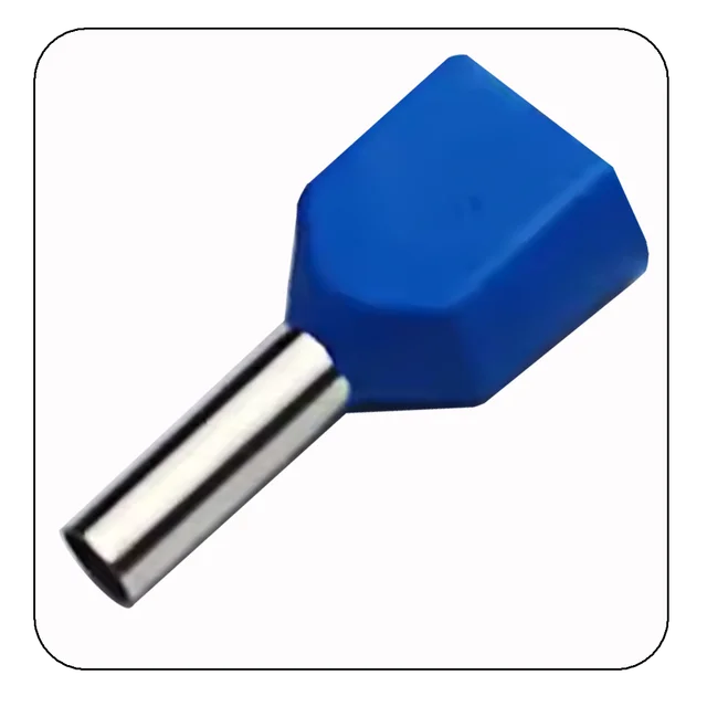 TERMINAL AIS. TUB. DOBLE 2X2,5 AZUL