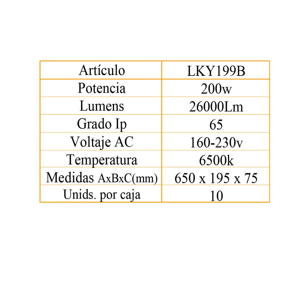 LUMINARIA DE ALUMBRADO PUBLICO 200W