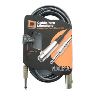 CABL P/MIC CANON HEMB-PLUG 6,3MM 3M - Vista 1