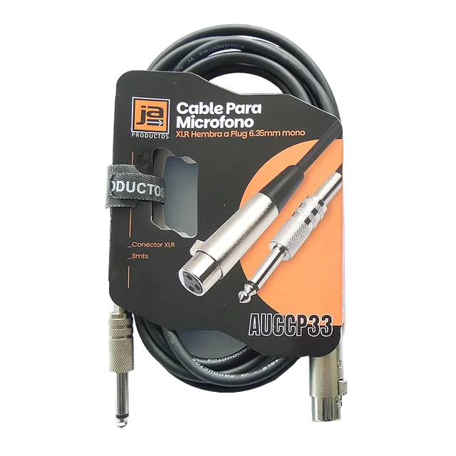 CABL P/MIC CANON HEMB-PLUG 6,3MM 3M