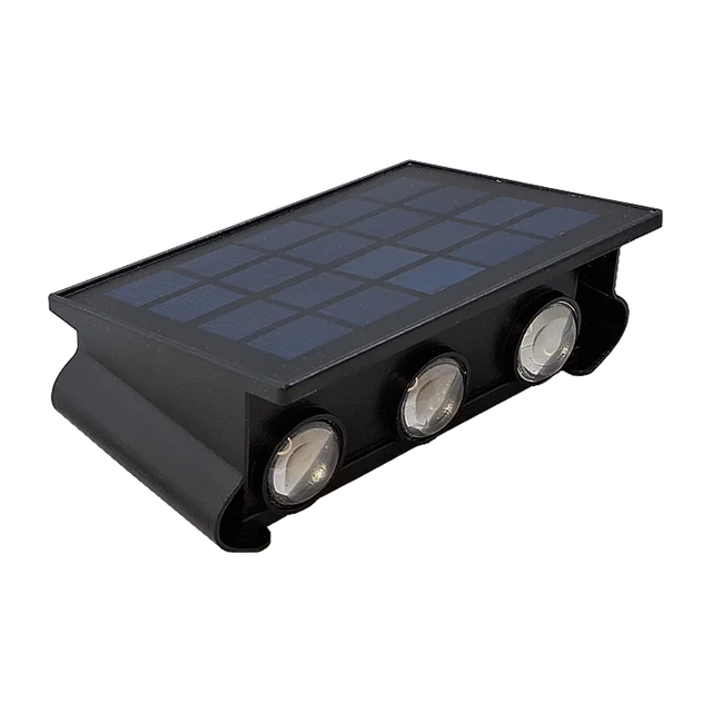 APLIQUE LED SOLAR DE SEIS LEDS BIDIRECCIONAL CON LUPA
