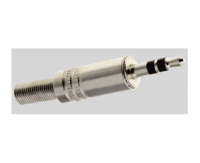 PLUG 3.5MM STEREO METAL C/RESORTE
