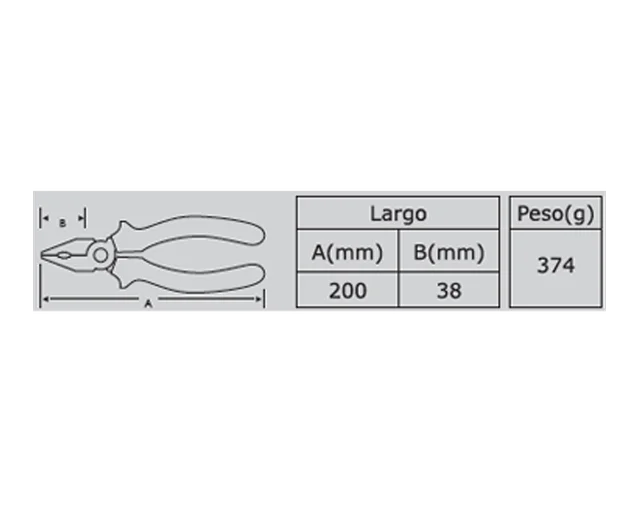 PINZA COMBINADA DE 8"