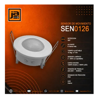 * SENSOR DE MOVIMIENTO 360° PARA EMBUTIR EN DURLOCK / TECHO - Vista 2