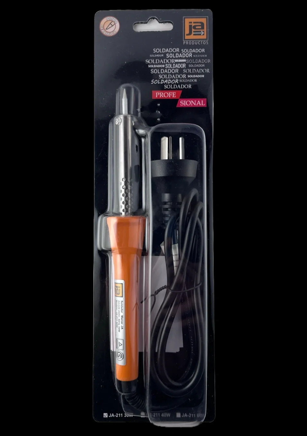 * SOLDADOR PROFESIONAL 40W PTA CERA