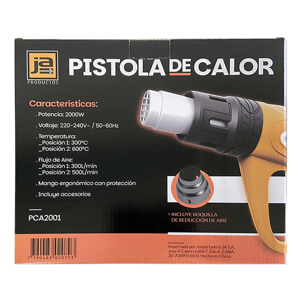 PISTOLA DE CALOR 2000W - 2 Veloc.