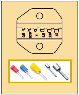 CRIMPEADORA METALICA CON RATCHET PARA TERMINALES TIFF.