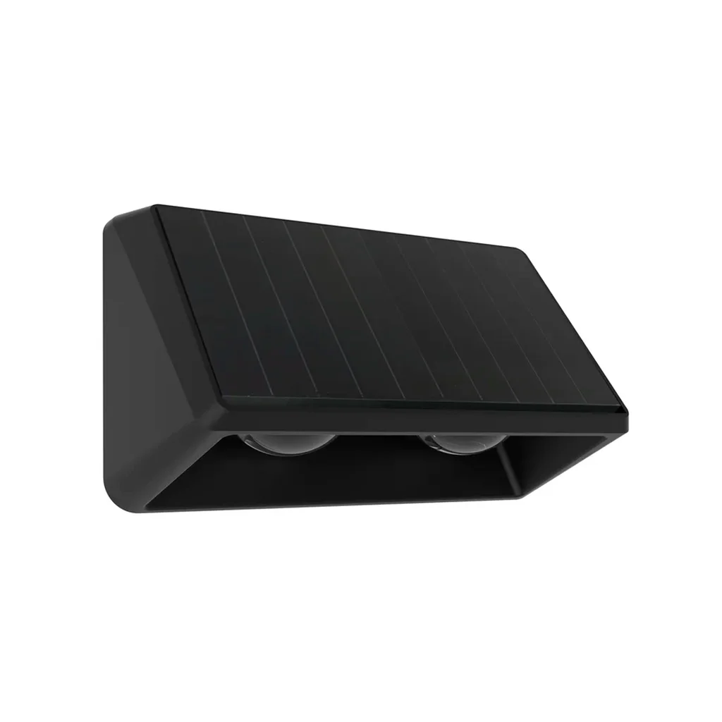 APLIQUE LED SOLAR DE DOS LEDS UNIDIRECCIONAL CON LUPA