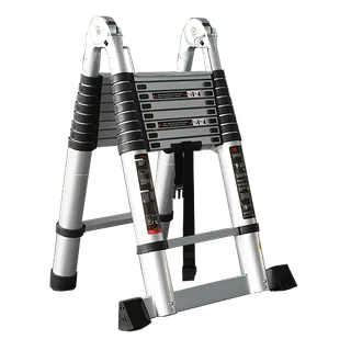 ESCALERA TELESCOPIA DE ALUMINIO 9+9 - Vista 2