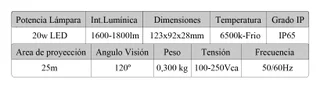 REFLECTOR LED 20W SMD BCO FRIO - Vista 1
