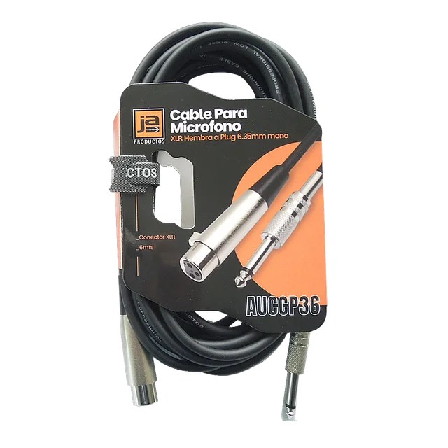 CABL P/MIC CANON HEMB-PLUG 6,3MM 6M