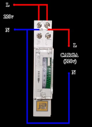 TIMER MECANICO P/RIEL DIN JA-1675 - Vista 4