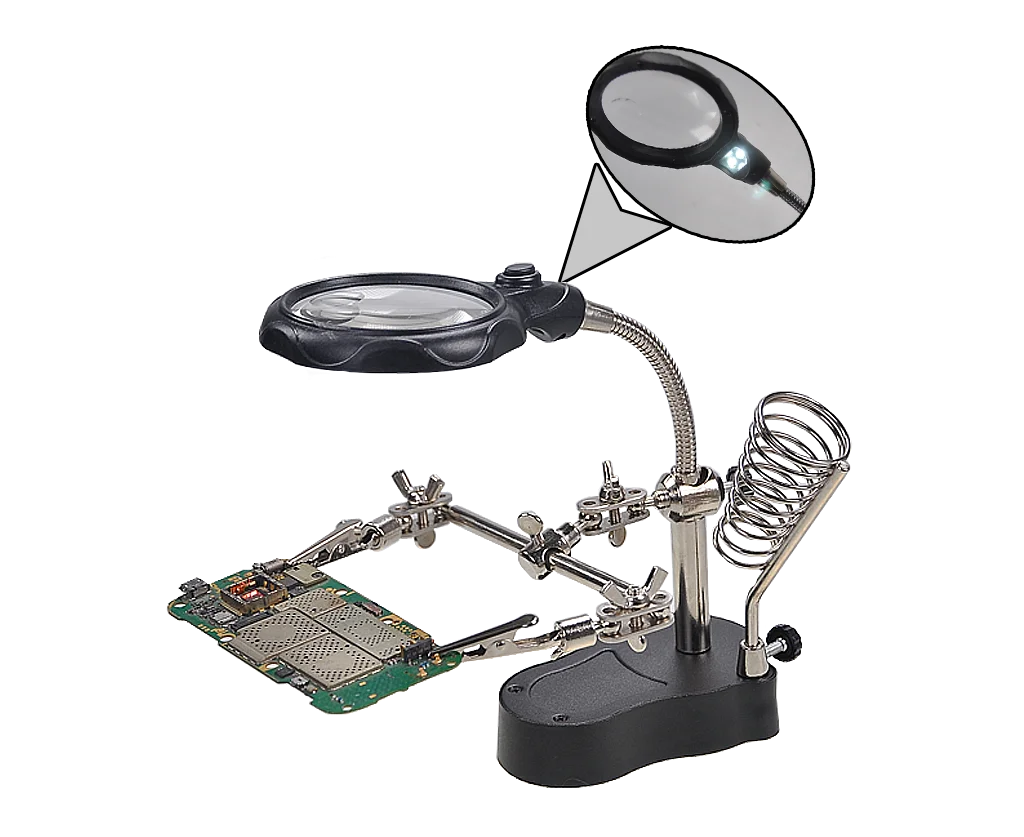 SOPORTE MULTIPROPOSITO C/LUPA PLUS