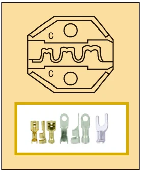 CRIMPEADORA METALICA CON RATCHET PARA TERMINALES INTERLOCK (PALA)