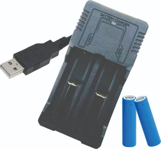 CARGADOR c/ 2 BATERIAS 3,7V 2500mAh - Vista 1