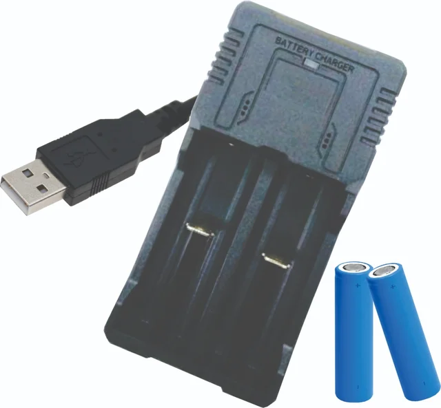 CARGADOR c/ 2 BATERIAS 3,7V 2500mAh
