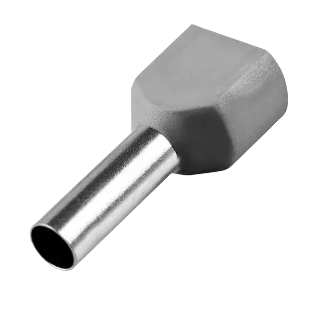 Terminal Ais Tubular 2x2,5mm2 -Gris