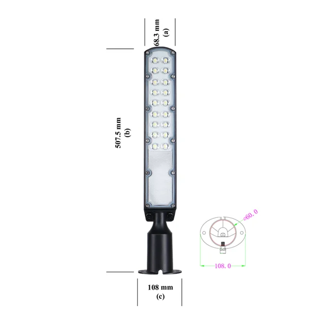 LUZ LED P/ALUMBRADO PUBLICO DE 50w C/SENSOR CREPUSCULAR