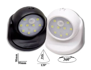 LUZ LED C/10 LEDs COB NEGRO JA-1913 - Vista 1