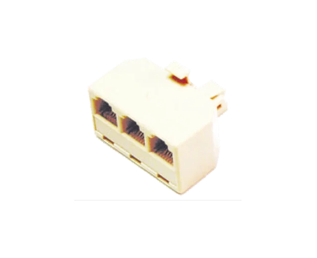 ADAPTADOR MACHO RJ-11 A 3 HEMBRAS