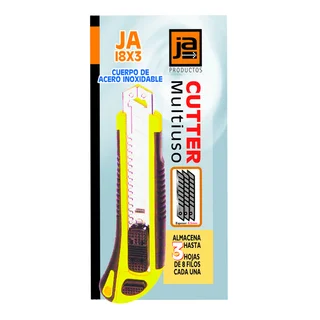 CUTTER JA-18X3 INOX.3HOJAS 18MM - Vista 1