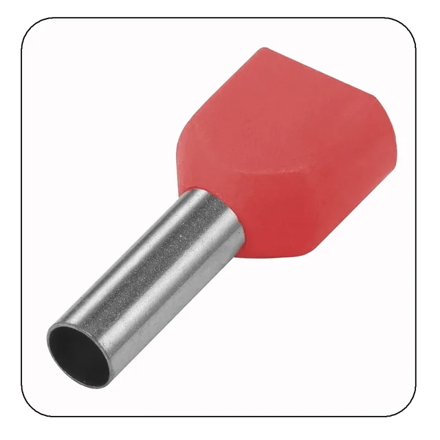 TERMINAL AIS. TUB. DOBLE 2X1,5 ROJO