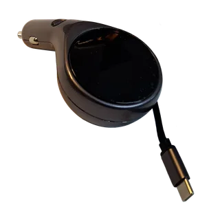 CARGADOR RAPIDO USB-C PARA AUTO DE 60W CON CABE RETRACTIL - Vista 2