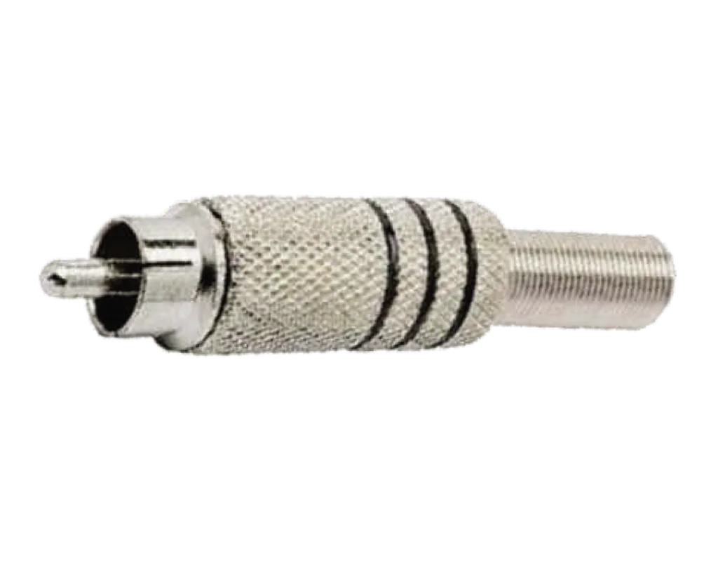 RCA MACHO METAL C/RESORTE NEGRO
