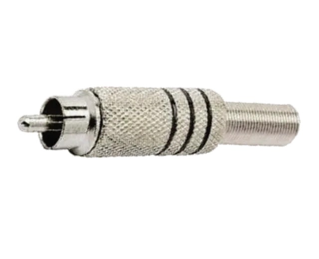 RCA MACHO METAL C/RESORTE NEGRO