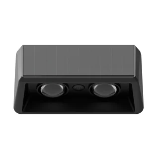 APLIQUE LED SOLAR DE DOS LEDS UNIDIRECCIONAL CON LUPA - Vista 2