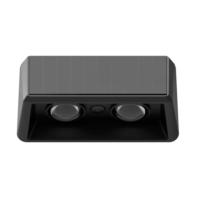 APLIQUE LED SOLAR DE DOS LEDS UNIDIRECCIONAL CON LUPA