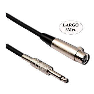 CABL P/MIC CANON HEMB-PLUG 6,3MM 6M - Vista 2