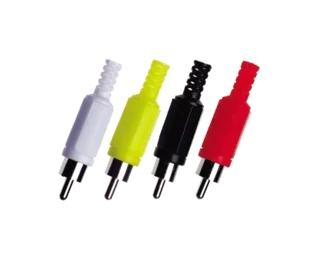 RCA MACHO PLAST C/COL ROJO - Vista 1