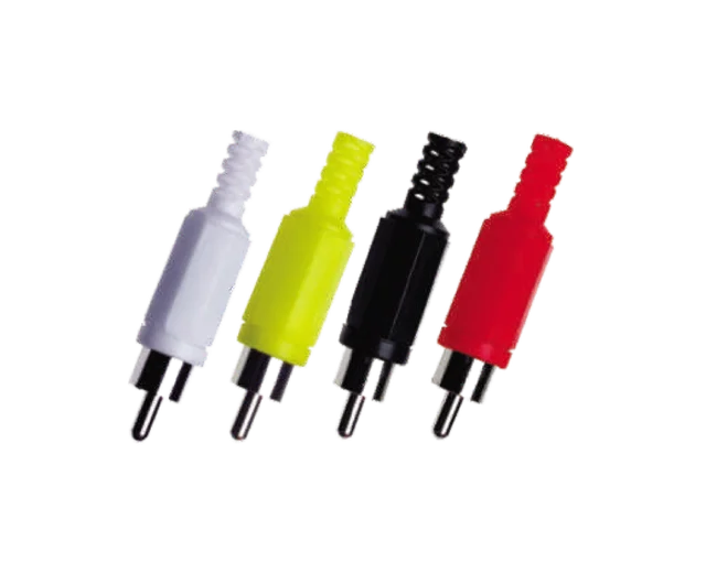 RCA MACHO PLAST C/COL ROJO