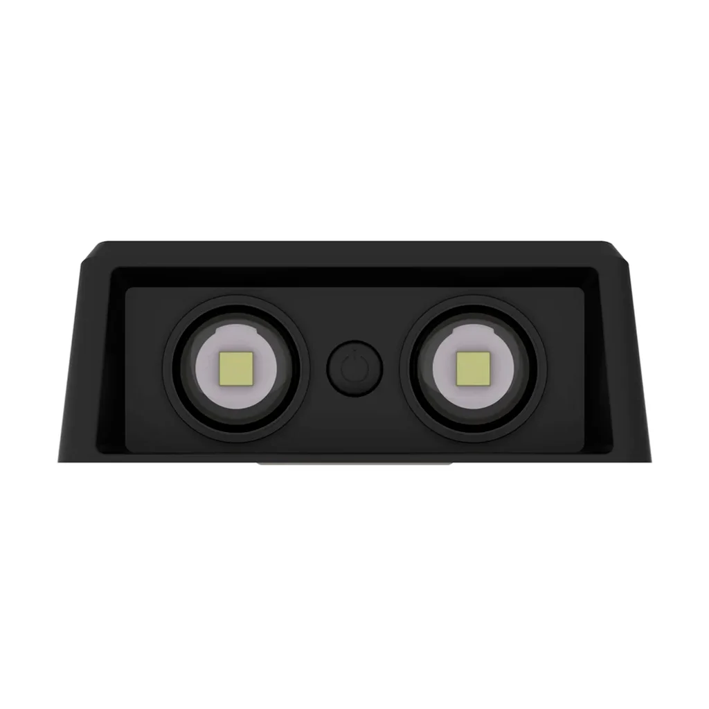 APLIQUE LED SOLAR DE DOS LEDS UNIDIRECCIONAL CON LUPA