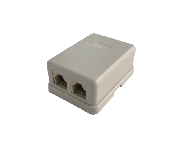 TOMA ZOCALO DOBLE RJ-11 C/ADHESIVO