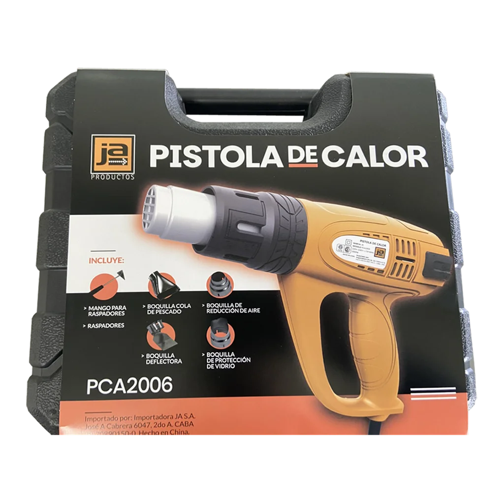 PISTOLA DE CALOR 2000W + 6 accesor