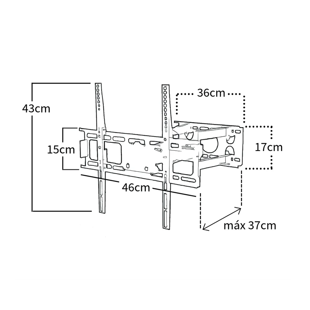 SOPORTE MOVIL DOBLE BRAZO PARA TV LED/LCD DE 20-60" 