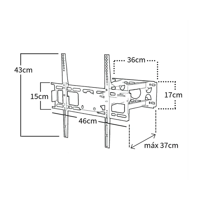 SOPORTE MOVIL DOBLE BRAZO PARA TV LED/LCD DE 20-60" 